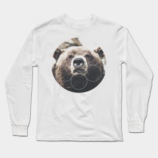 Big Bear Buddy Geometric Photography Long Sleeve T-Shirt